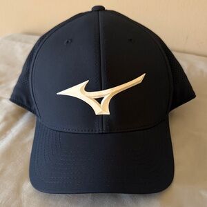 Mizuno Adjustable Navy Blue Cap with White Logo